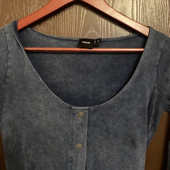 ASOS dress long sleeve. denim look - Picture 3 of 3